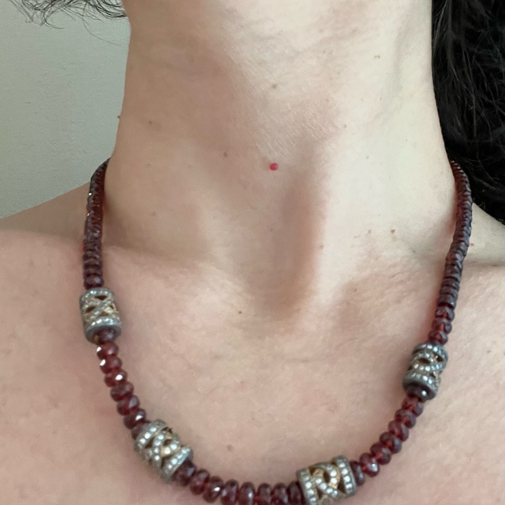 Red Beaded Necklace - New